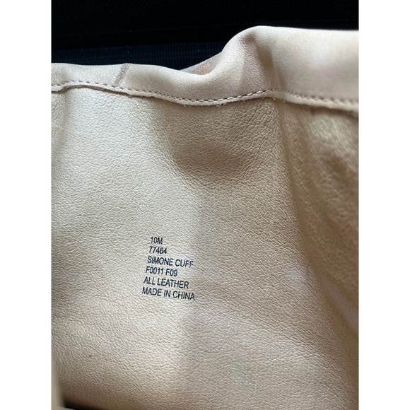 Frye Simone Cuff Boots 10M Tan Leather Heeled Mid Calf 77464 Almond Toe - Picture 4 of 15